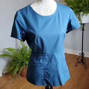 Jaanuu peplum scrub top